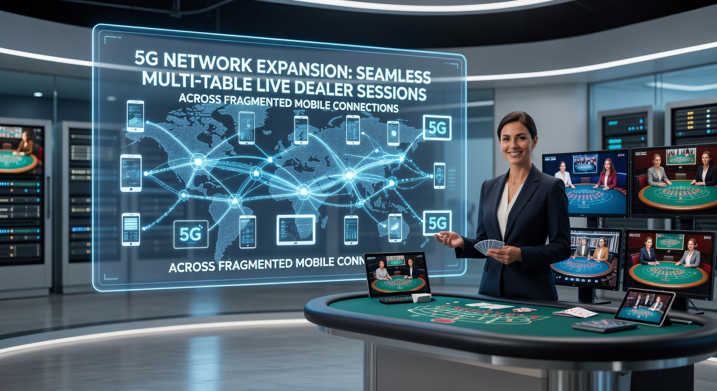5G network infrastructure supporting mobile live dealer sessions