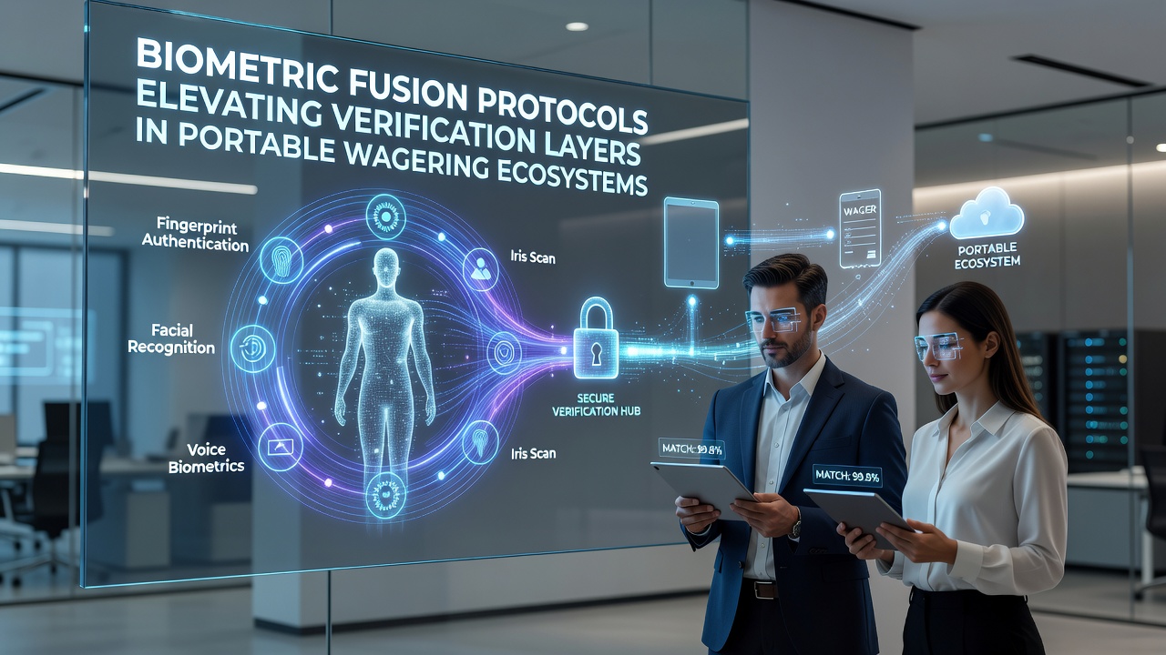 Close-up of smartphone screen illustrating simultaneous fingerprint and facial scan during wagering login