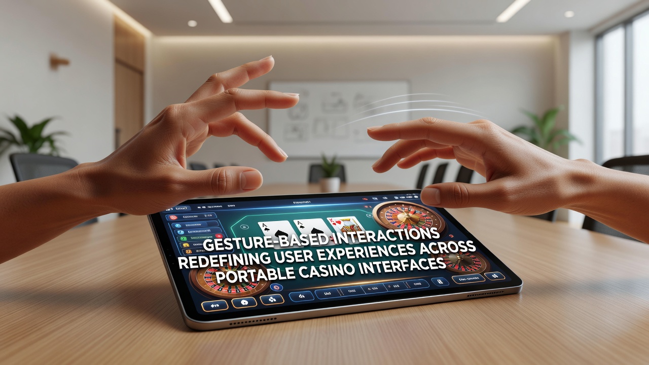 Detailed view of gesture controls applied to mobile roulette and slots