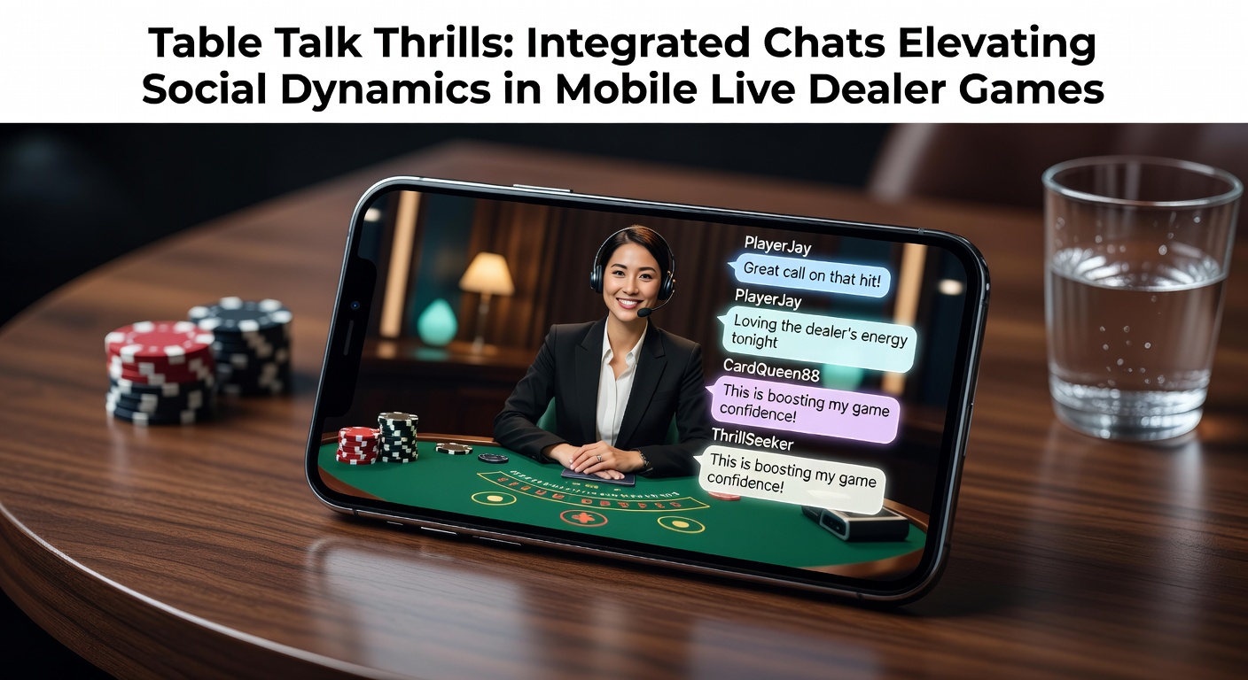 Players engaging in live chat during a mobile blackjack session with a dealer visible on screen, capturing the excitement of real-time table talk